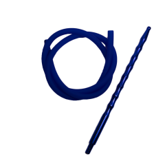 Мундштук для кальяна из алюминия Garden Blue с Силиконовым Шлангом (синий)