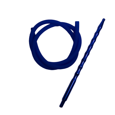 Мундштук для кальяна из алюминия Garden Blue с Силиконовым Шлангом (синий)