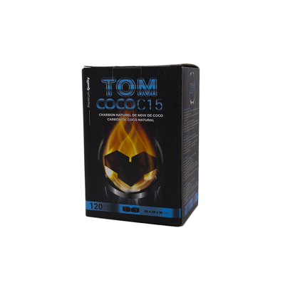 Кокосовый уголь для кальяна Tom Cococha C15 (1 кг, 120 шт, флэт)