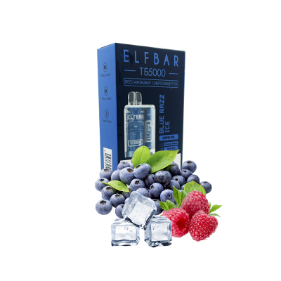 Elf Bar TE5000 Blue Razz Ice (Чорниця Малина Лід) Одноразовий POD