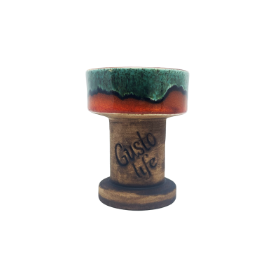 Глиняная чаша Gusto Bowls Rook Green Orange (Зелёный Оранжевый)