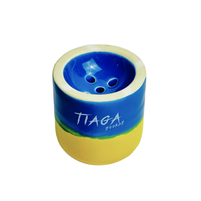 Глиняная чаша Tiaga Hookah Blue Yellow (Желтый Синий)
