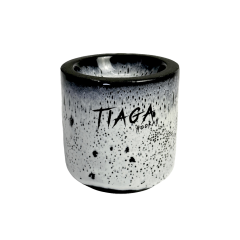 Глиняная чаша Tiaga Hookah Black Rain (Чёрный Белый)