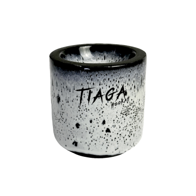 Глиняная чаша Tiaga Hookah Black Rain (Чёрный Белый)