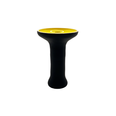 Глиняная чаша 2x2Hookah Medium Black yellow matt (Жёлтый, Чёрный)