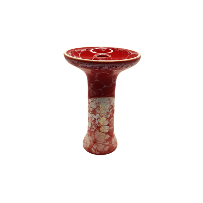 Глиняна чаша 2x2Hookah Medium Red and white mramor (Білий, Червоний)