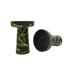 Глиняная чаша Gusto Bowls Harmony Black Glaze Green (зелёная поливка)