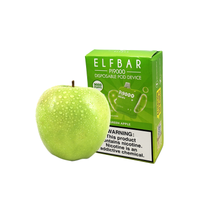 Elf Bar Pi9000 Green Apple (Зеленое яблоко) Одноразовый POD