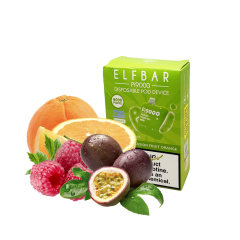 Elf Bar Pi9000 Raspberry passion fruit orange (Малина Маракуйя Апельсин) Одноразовый POD