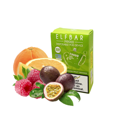 Elf Bar Pi9000 Raspberry passion fruit orange (Малина Маракуйя Апельсин) Одноразовый POD
