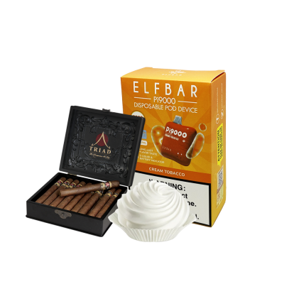 Elf Bar Pi9000 Cream tobacco (Табак Сливки) Одноразовый POD