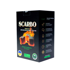 Ореховый уголь для кальяна Scarbo (1 кг, 72 шт, р25)