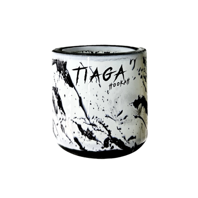 Глиняная чаша Tiaga Hookah White hurricane (Белый, Чёрный)