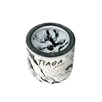 Глиняная чаша Tiaga Hookah White hurricane (Белый, Чёрный)
