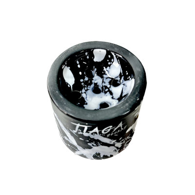 Глиняна чаша Tiaga Hookah Black hurricane (Чорний, Білий)