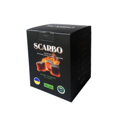 Ореховый уголь для кальяна Scarbo (0,5 кг, 36 шт, р25)