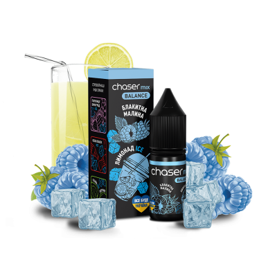 Жидкость Chaser Mix Blue Raspberry Lemonade Ice Balance (Черника Малина Лимонад Лёд, 50 мг, 10 мл)