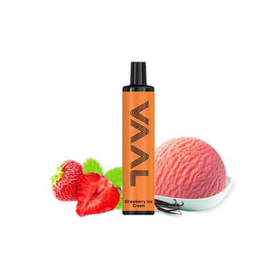 VAAL 1500 Strawberry ice cream (Полуничне Морозиво) Одноразовий POD