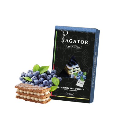 Кальянная чайная смесь Bagator Hookah Tea Blueberry Millefeuille (Черничный Мильфей, 50 г)