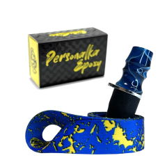 Персональный мундштук Personalka Epoxy Sakura (Синий с белыми разводами)