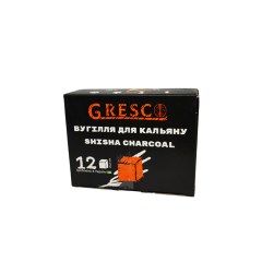 Ореховый уголь для кальяна Gresco (0,17 кг, 12 шт, р25)