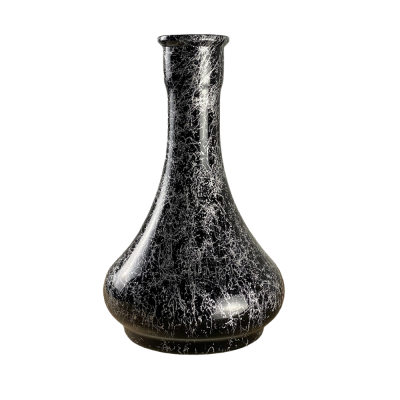 Колба для кальяну Drop Silver Splash (Чорний, сріблясті розводи)