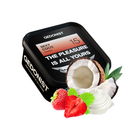 Тютюн Gedonist №15 Sexy Coco (Кокос Крем Полуниця, 200 г)