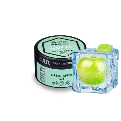Тютюн CULTt Strong DS100 Green Apple Ice (зелене яблуко, лід, 100 г)