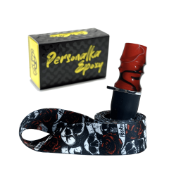 Персональный мундштук Personalka Epoxy Sakura v2 (Красный с черным)