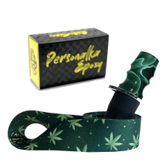 Персональный мундштук Personalka Epoxy Sakura (Зелёный с белым)