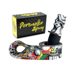 Персональный мундштук Personalka Epoxy Sakura (Белый, Чёрный)