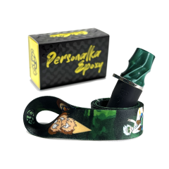 Персональный мундштук Personalka Epoxy Onyx (Зелёный с разводами)