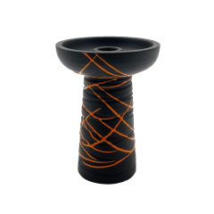 Глиняная чаша Gusto Bowls Classic Phunnel Black Orange (оранжевая поливка)