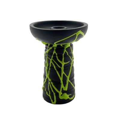 Глиняна чаша Gusto Bowls Classic Phunnel Black Green (зелене поливання)