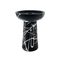 Глиняная чаша Gusto Bowls Classic Phunnel Black White (белая поливка)