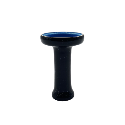 Глиняна чаша 2x2Hookah Flat Blue v2 (Чорний, Синій)