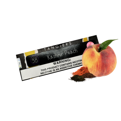 Тютюн Tangiers Burley №38 Kashmir Peach (Кашмір Персик, 100 г) Чорна упаковка