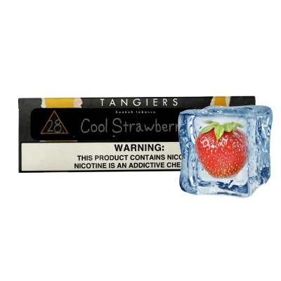 Тютюн Tangiers Noir №28 Cool Strawberry (Крижана Полуниця, 250 г) Чорна упаковка