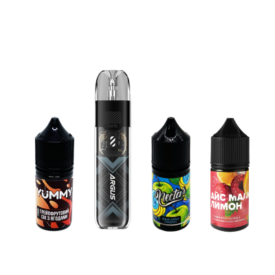 Комплект Voopoo Argus P1s 800 и стартовый набор жидкостей