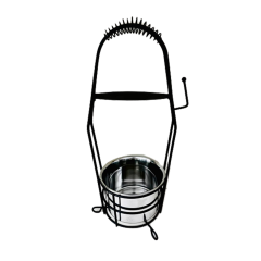 Корзина для угля Garden Black Silver (Чёрно-серебристая)