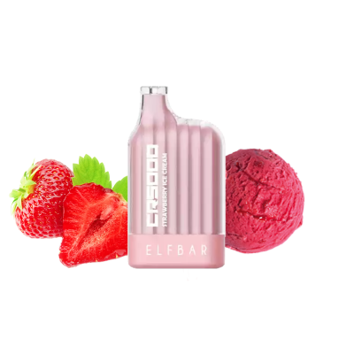 Elf Bar CR5000 Strawberry Ice Cream (Полуничне морозиво) Одноразовий POD