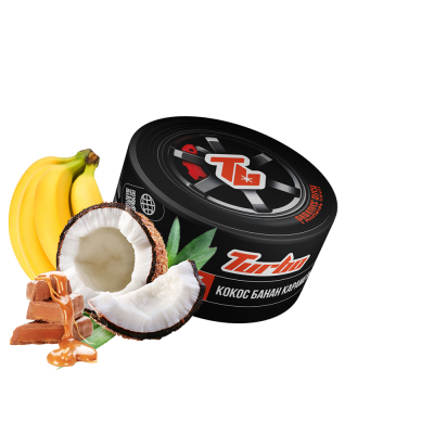 Табак Turbo Paradise Rush (Кокос-Банан-Карамель, 100 г)