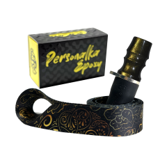 Персональный мундштук Personalka Epoxy Sakura (Чёрный с золотом)