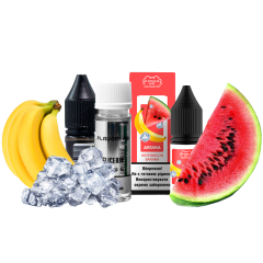 Набор для самозамеса Flavorlab Puff Watermelon banana (Арбуз банан, 50 мг, 10 мл)