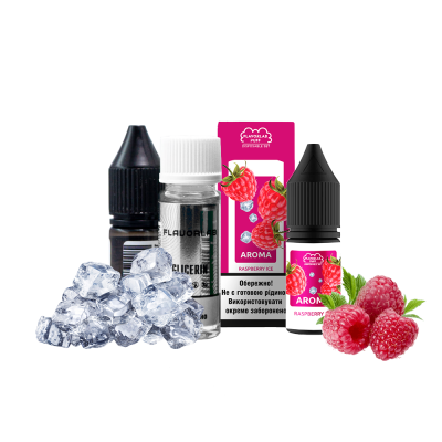 Набір для самозамішування Flavorlab Puff Raspberry Ice (Малина Лід, 50 мг, 10 мл)