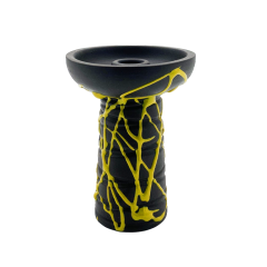 Глиняная чаша Gusto Bowls Classic Phunnel Black Glaze Yellow