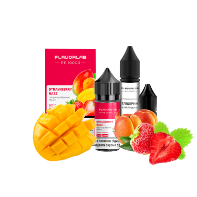 Набор для самозамеса Flavorlab PE 10000 Strawberry Razz (Клубника абрикос манго, 50 мг, 30 мл)