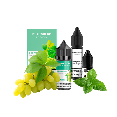 Набор для самозамеса Flavorlab PE 10000 Grape Mint (Виноград мята, 50 мг, 30 мл)