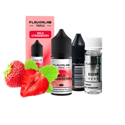 Набір для самозамішування Flavorlab Triple Strong Wild Strawberry (Полуниця, 65 мг, 30 мл)