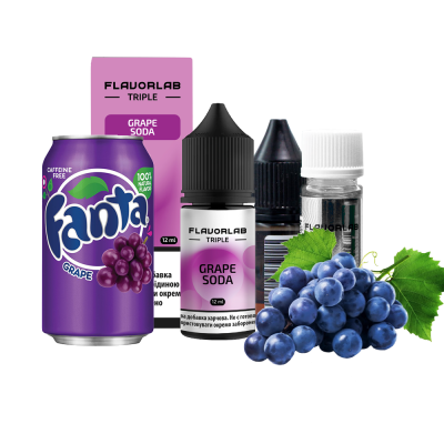 Набор для самозамеса Flavorlab Triple Strong Grape Soda (Виноградная газировка, 65 мг, 30 мл)